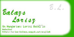 balazs lorisz business card